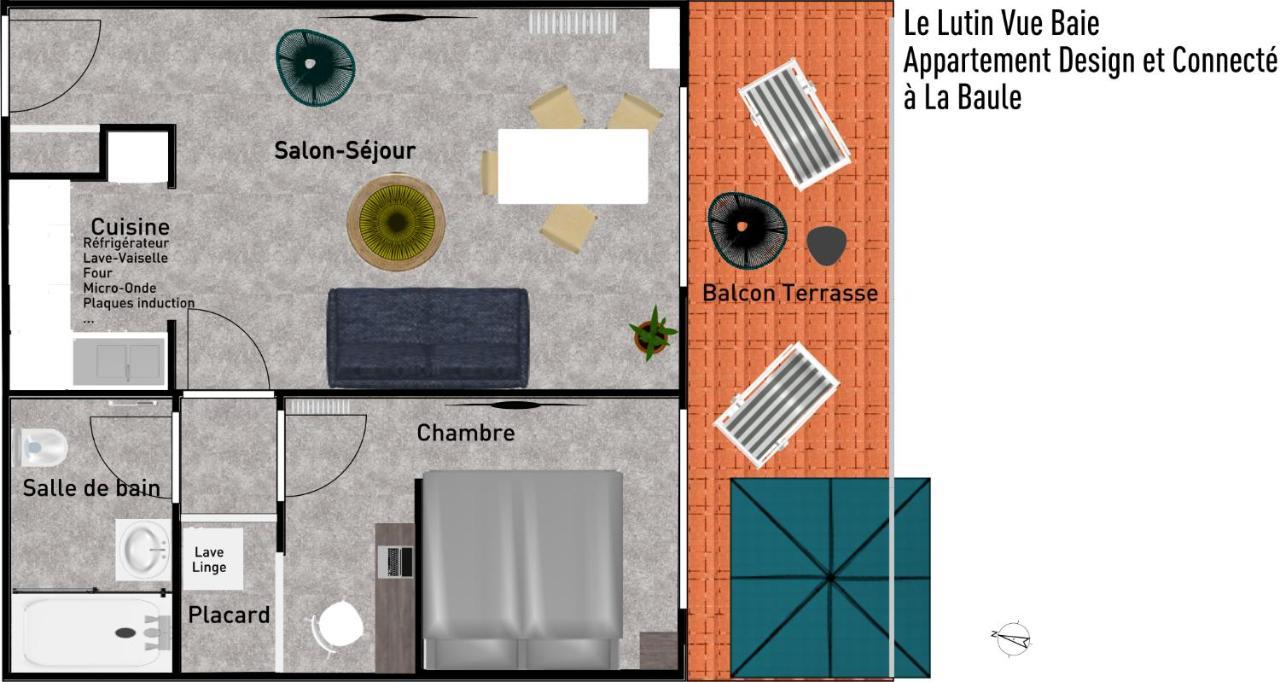 Lutin Vue Baie La Baule - Appartement T2 Design Et Connecte Luaran gambar